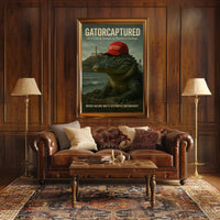 Alligator in Red Cap Political or Propaganda Poster PosterGoat