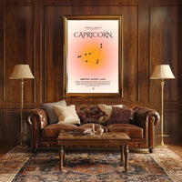 Capricorn Zodiac Constellation: Modern and Minimalistic Poster PosterGoat