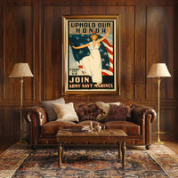 Liberty Lady Vintage Military Recruitment Poster