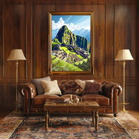Machu Picchu Adventure: Vibrant Modern Art Poster