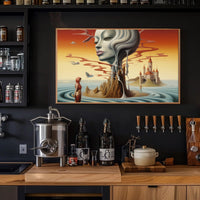 Dreamlike Surrealism Art Print Landscape in Fantasy or Mythology Poster