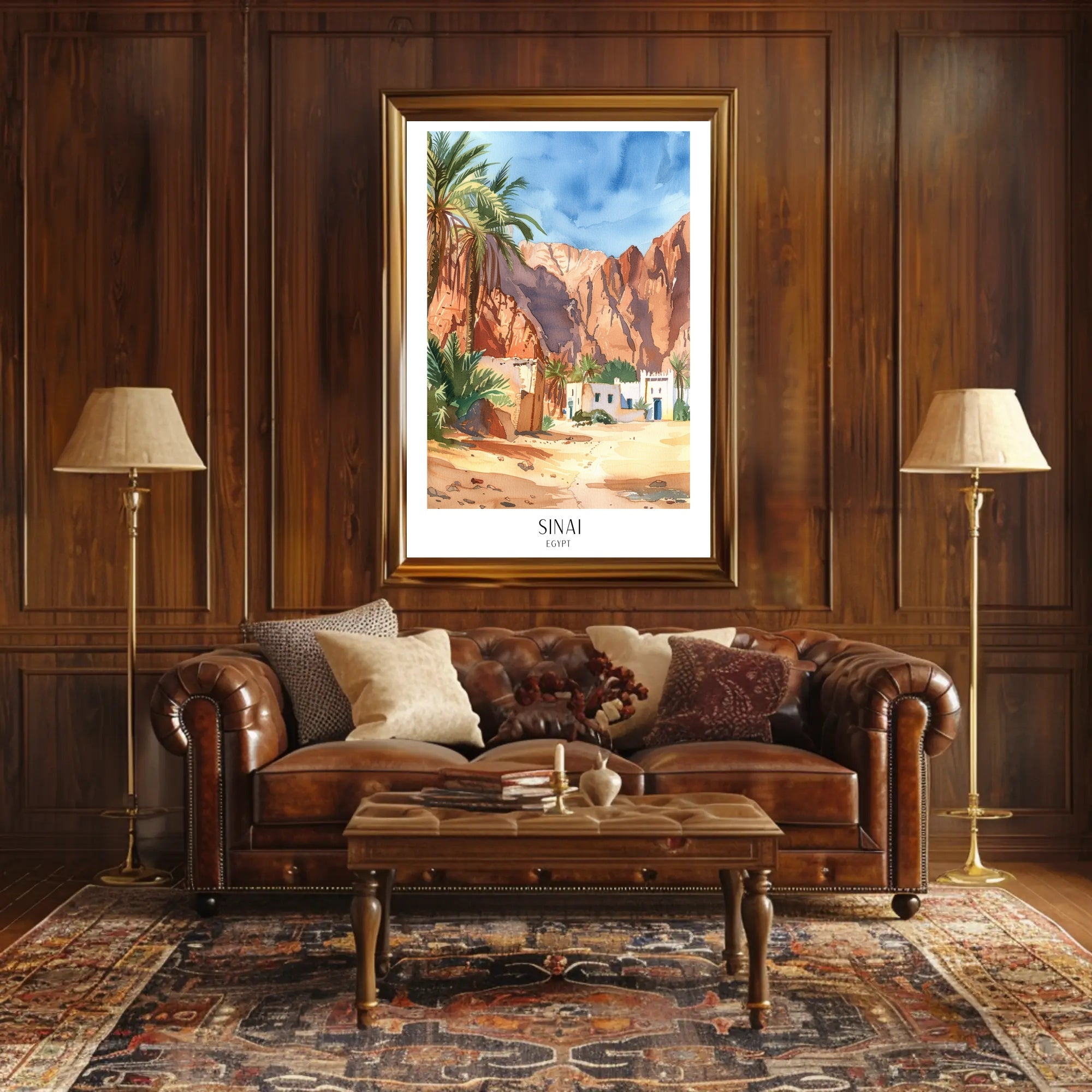 Picturesque Sinai Desert Scene: Travel Poster PosterGoat