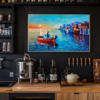 Serene Sunset Harbor Poster