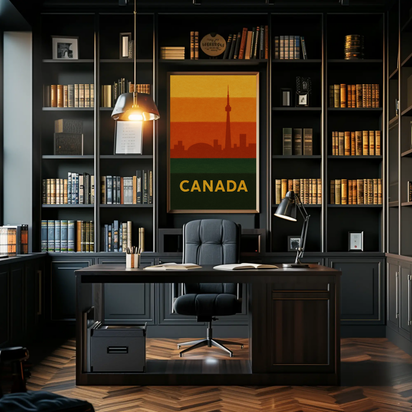 Toronto's Iconic Skyline Vintage Travel Poster