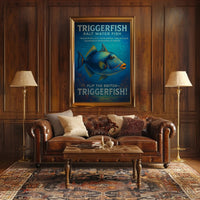 Triggerfish Ocean Art Print: Educational Animal Poster