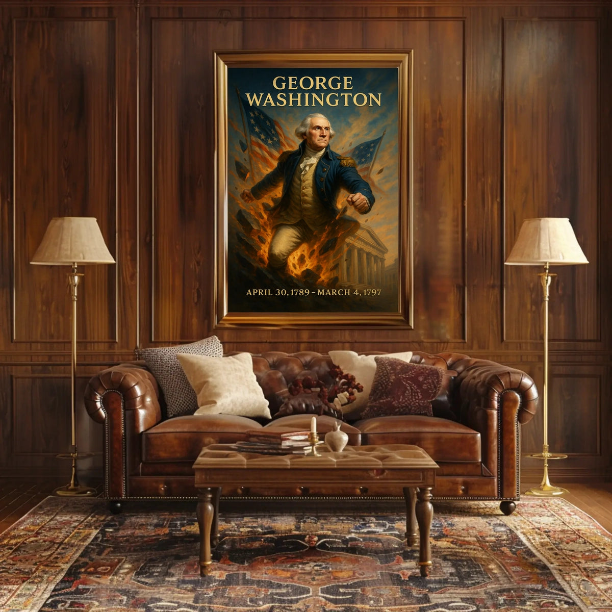 George Washington Vintage Patriotic Historical Poster