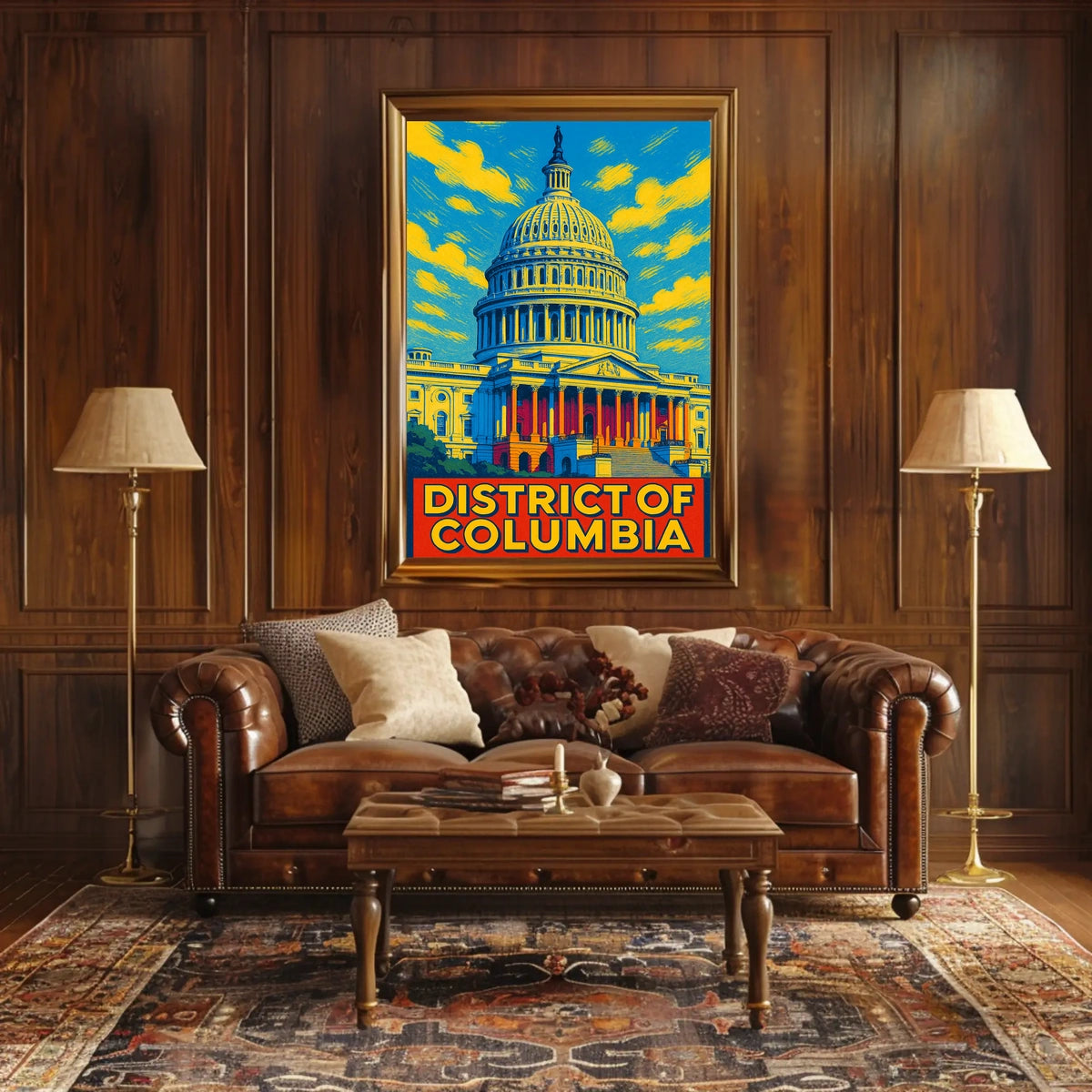District of Columbia Capitol Art Poster