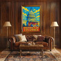 District of Columbia Capitol Art Poster