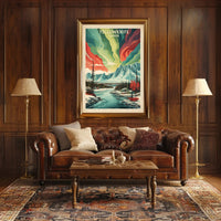 Yellowknife Aurora Travel Poster