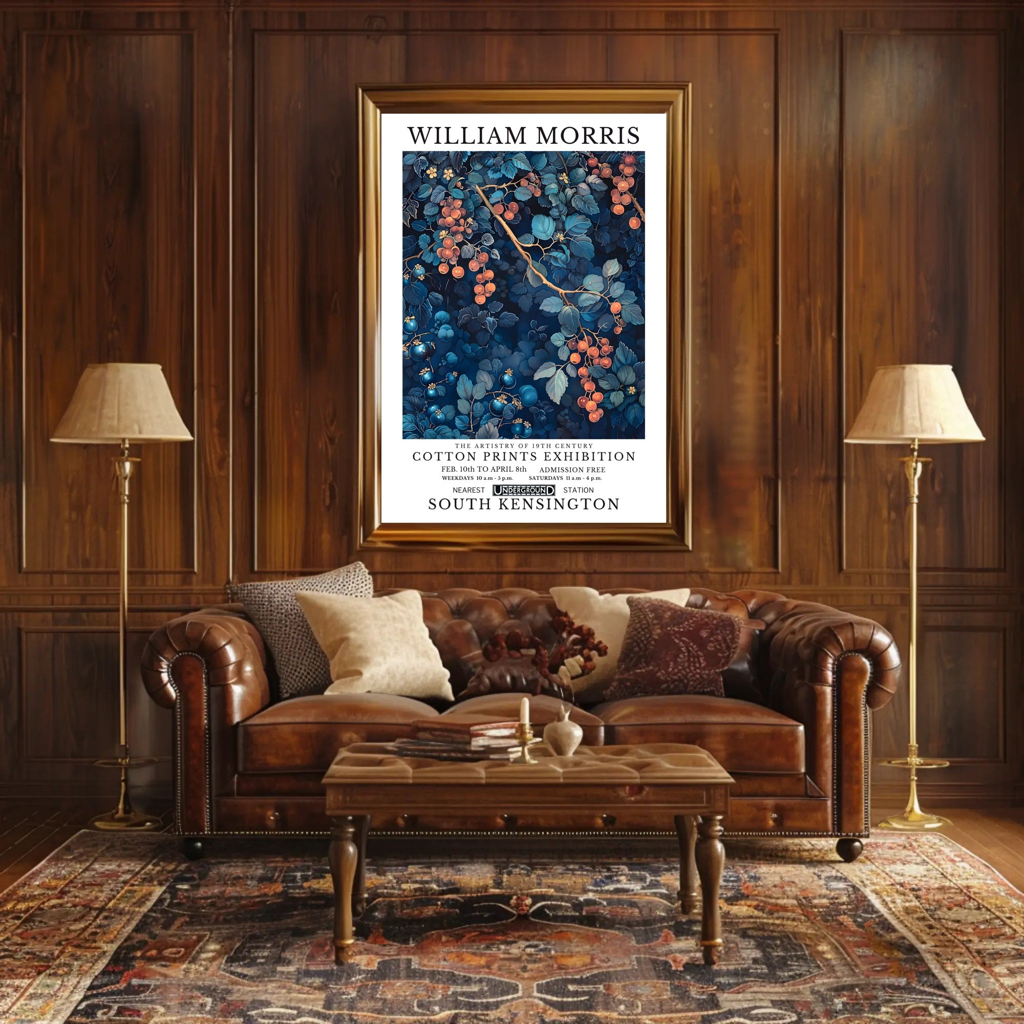 William Morris 19th Century Cotton Prints Poster