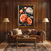 Blossoming Garden Peonies Artistic Poster