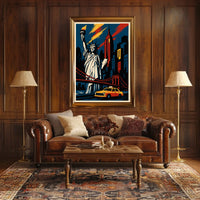 Iconic New York City Poster Bold Cityscape For Living Rooms