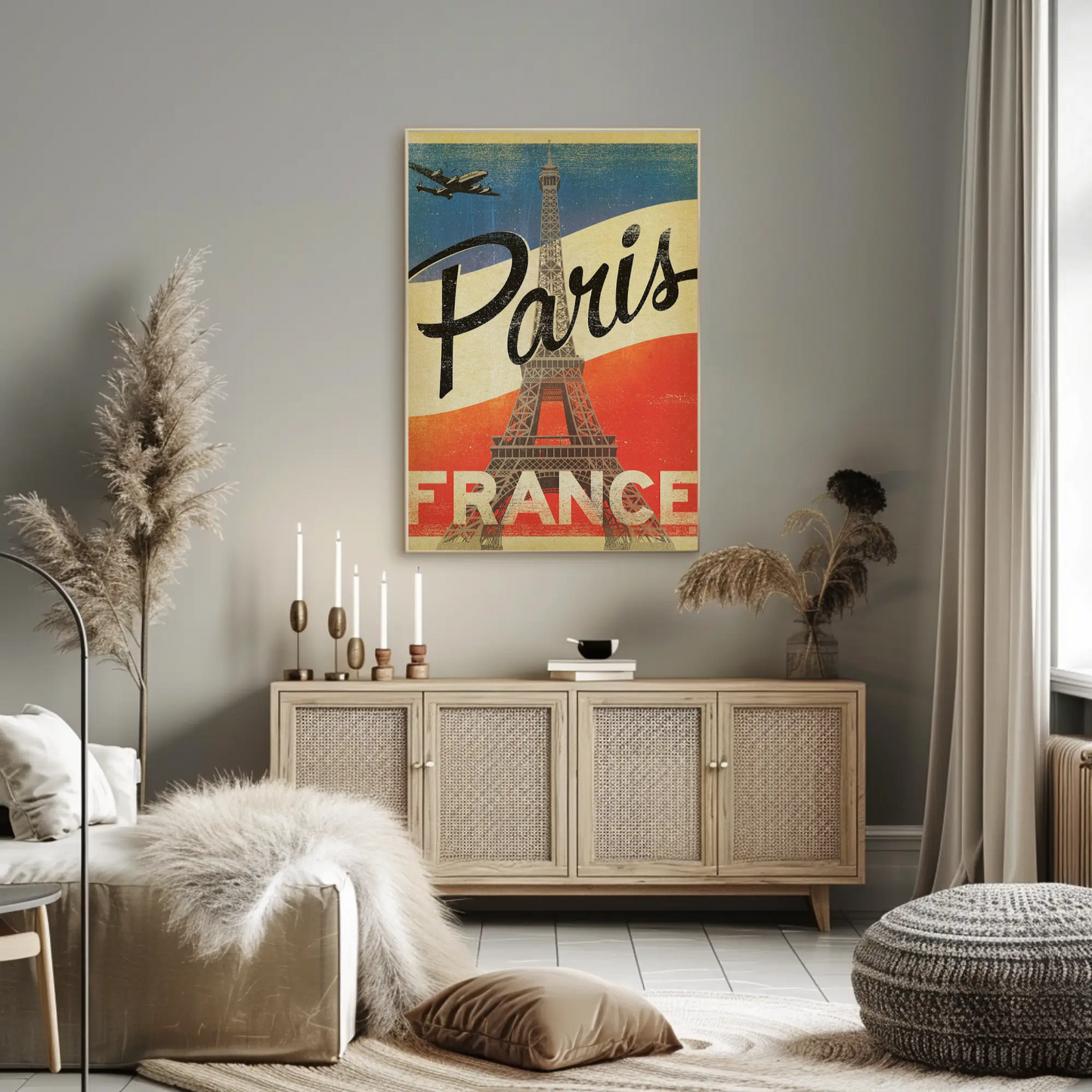 Paris Vintage Poster Eiffel Tower