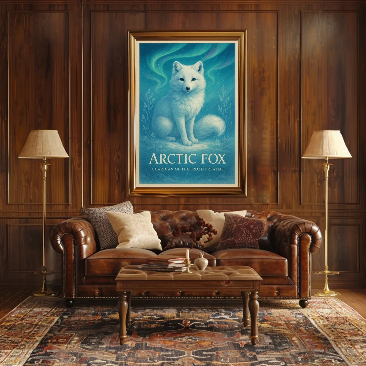 Arctic Fox Guardian of the Frozen Realms Poster