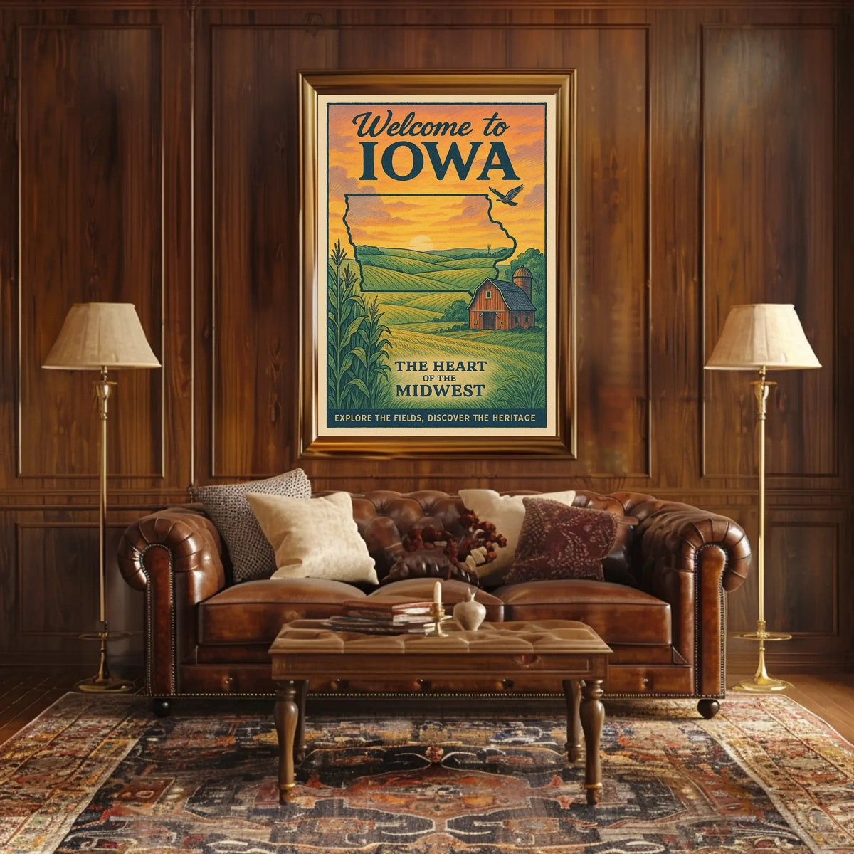 Welcome to Iowa The Heart of the Midwest Poster