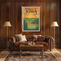 Welcome to Iowa The Heart of the Midwest Poster