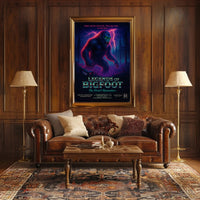 Bigfoot Mystery Forest Dark Neon Fantasy or Mythology Poster