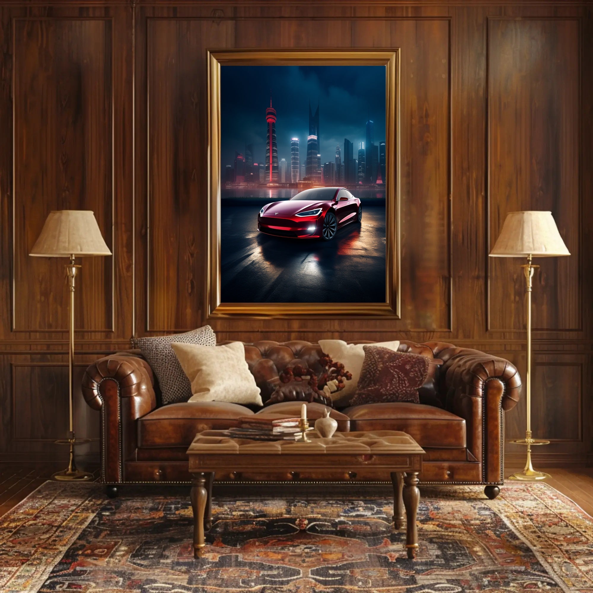 Sleek Elegance in the City Poster PosterGoat