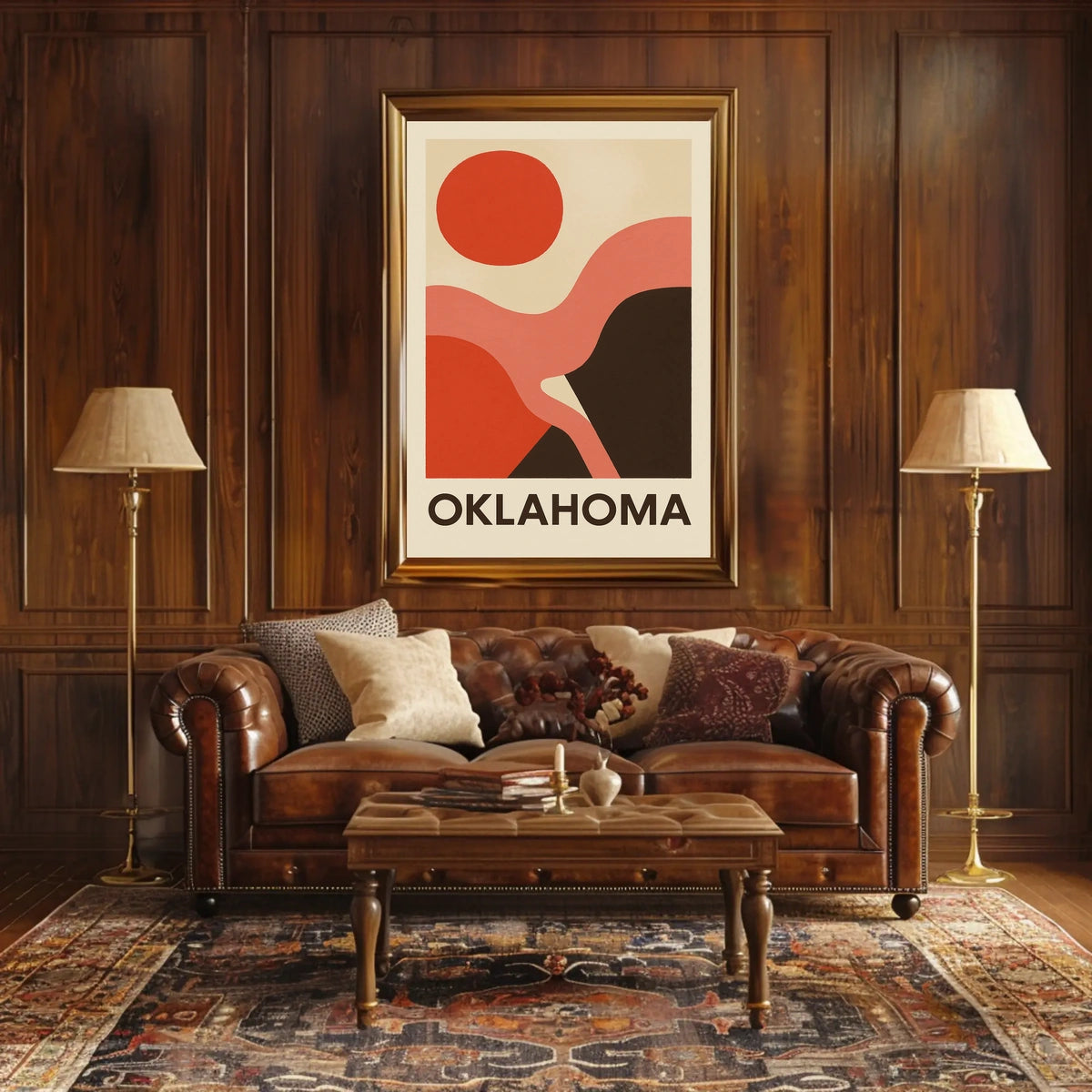 Oklahoma Abstract Art Poster