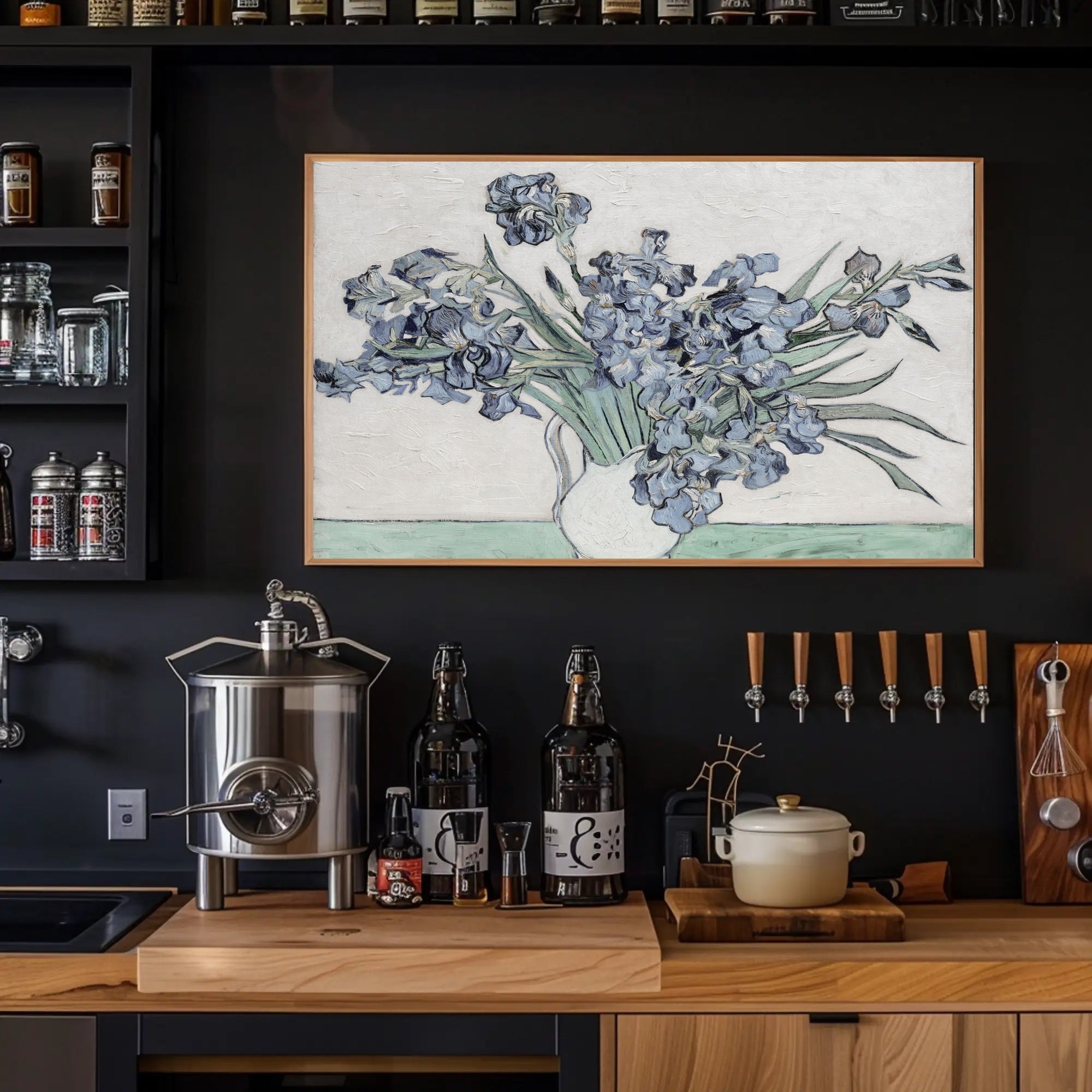 Irises in a Vase Poster