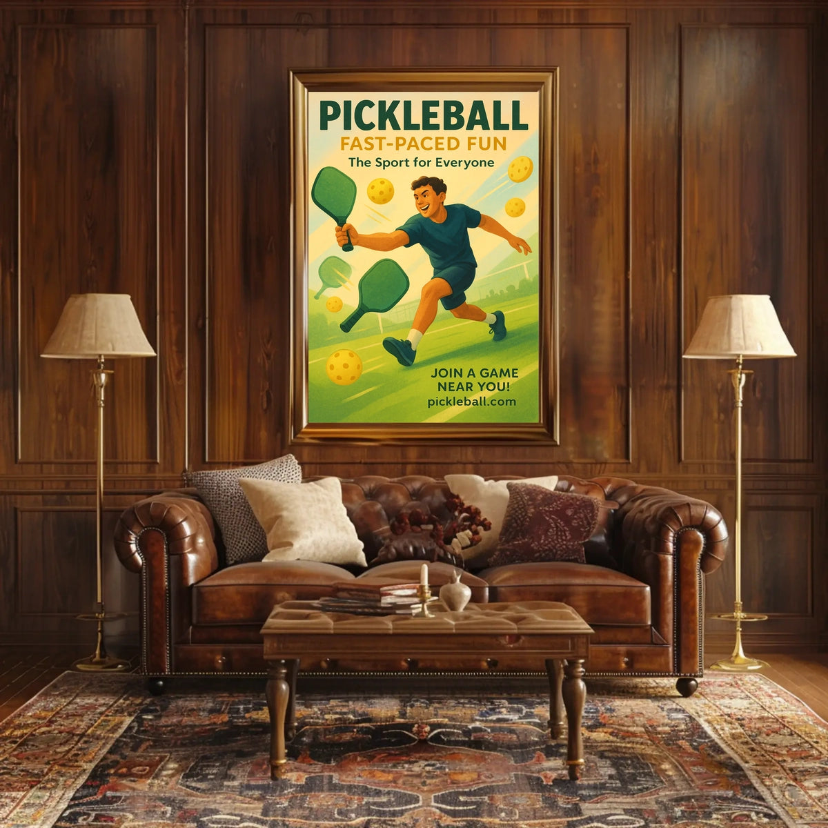 Pickleball Fast-Paced Fun Poster