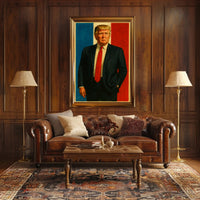 Presidential Portrait in Red, White, and Blue Poster PosterGoat