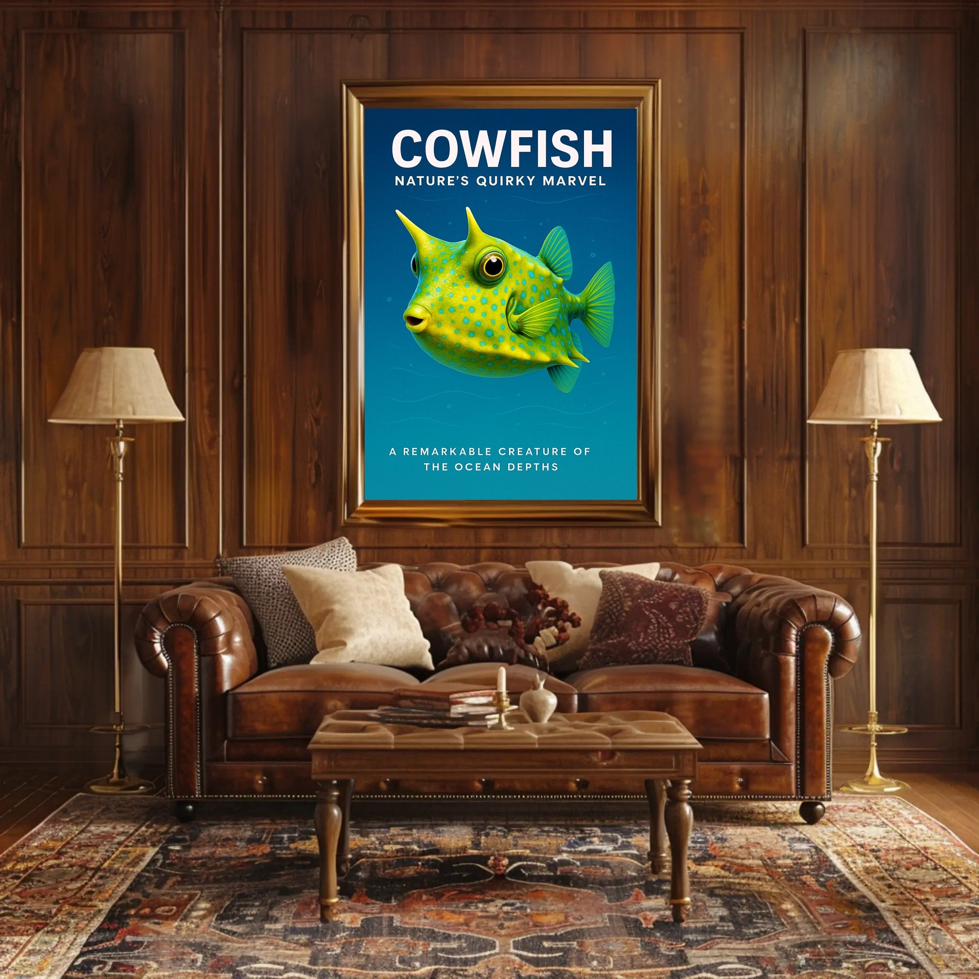 Cowfish Nature’s Quirky Marvel Poster PosterGoat