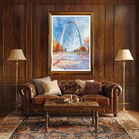 Gateway Arch in Autumn Poster PosterGoat
