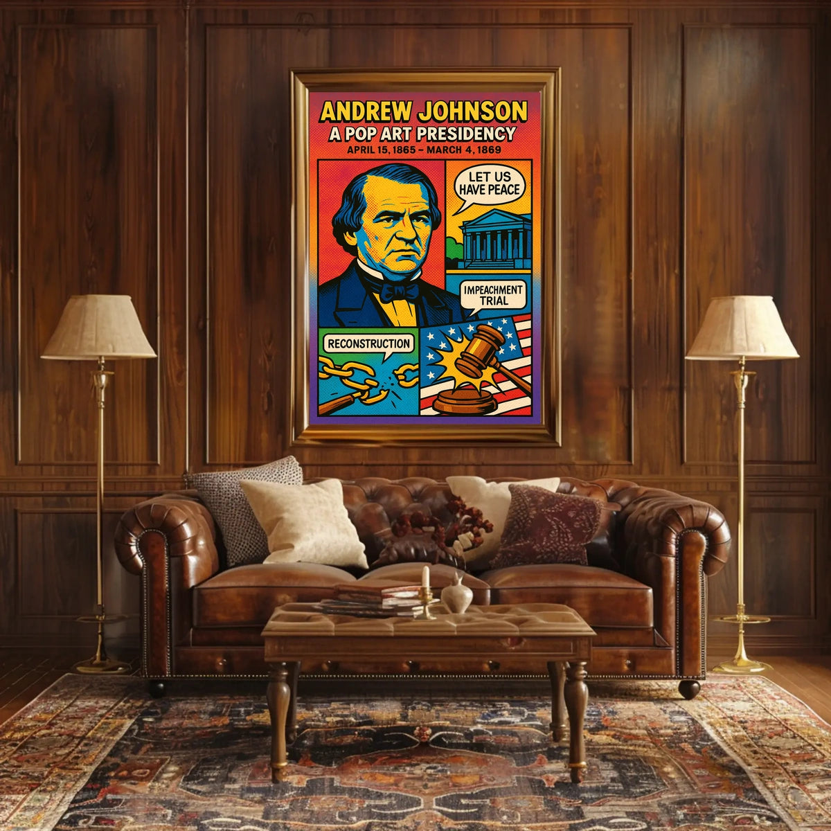 Andrew Johnson A Pop Art Presidency Poster