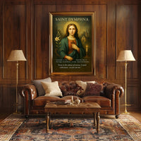 Saint Dymphna Patron of Mental Health Poster PosterGoat