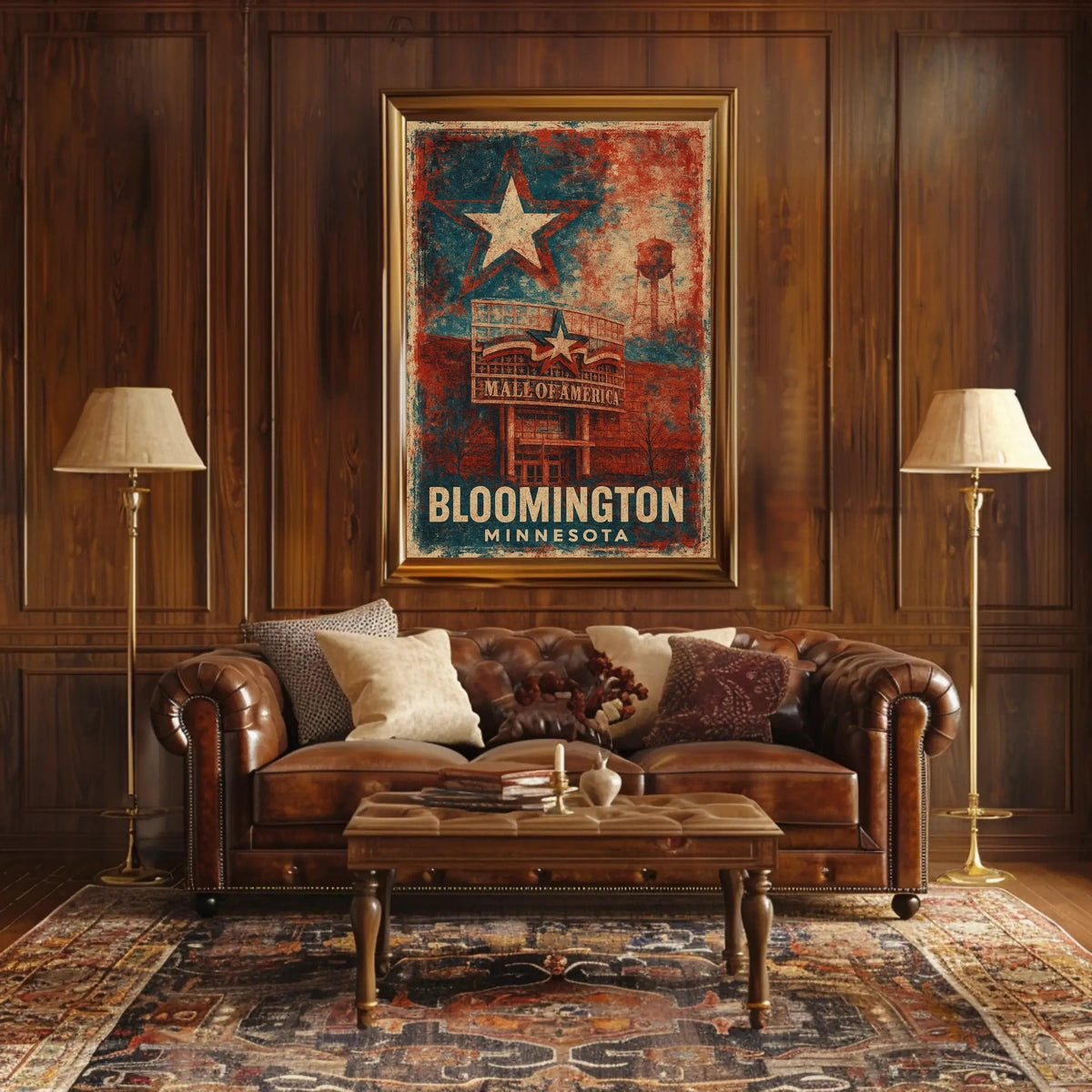 Mall America Bloomington Minnesota Iconic Wanderlust Poster