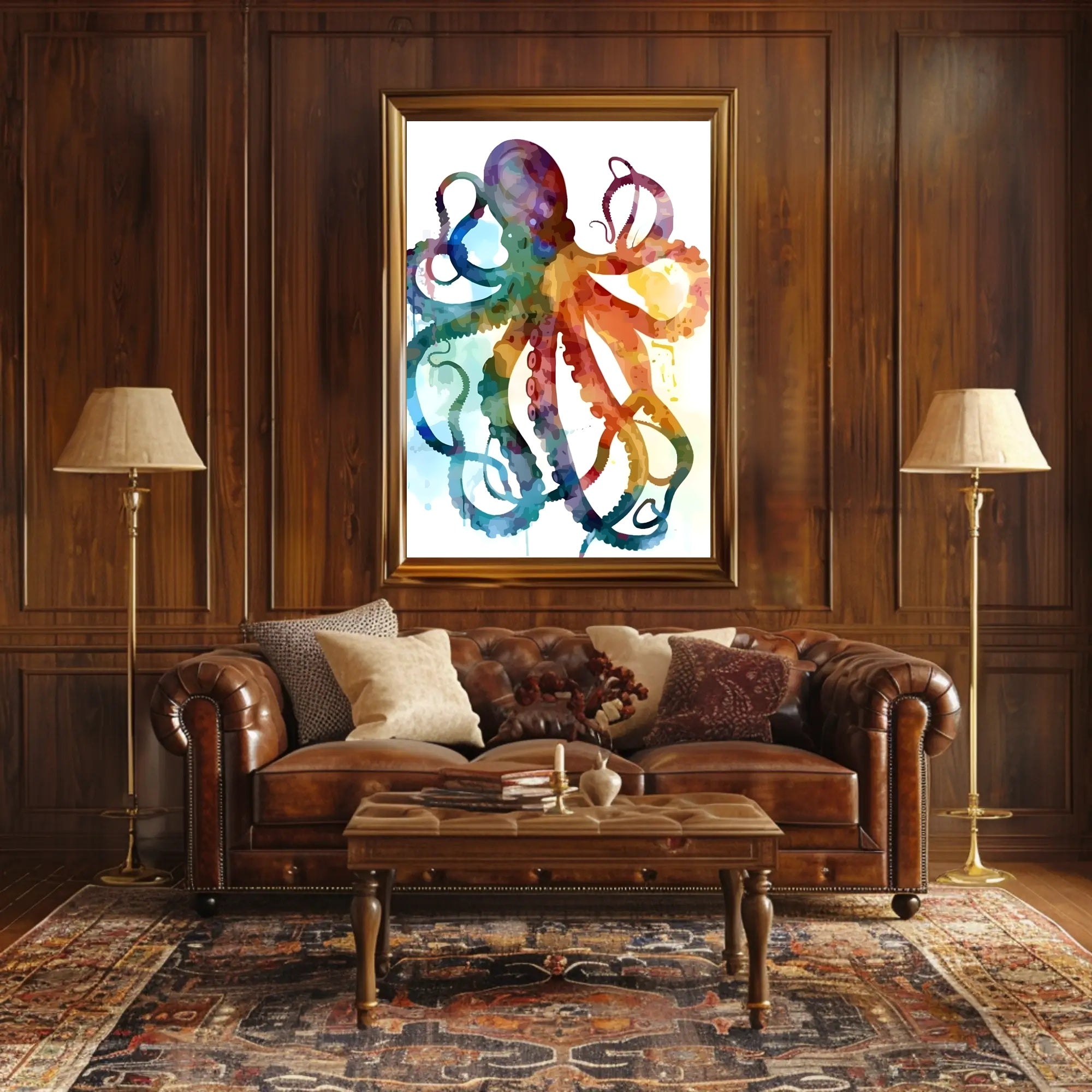 Vibrant Octopus Art Poster