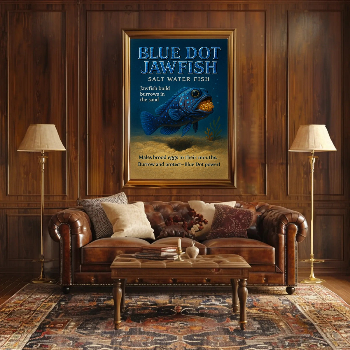 Blue Dot Jawfish Poster