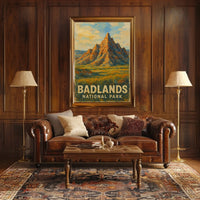 Badlands National Park Wanderlust Desert Scenic Poster