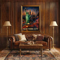 Statue of Liberty New York City Poster Classic Wall Art