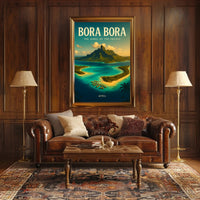 Breathtaking Bora Bora Paradise Vintage Travel Poster PosterGoat