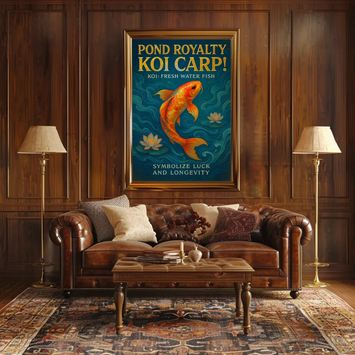 Pond Royalty Koi Carp Poster