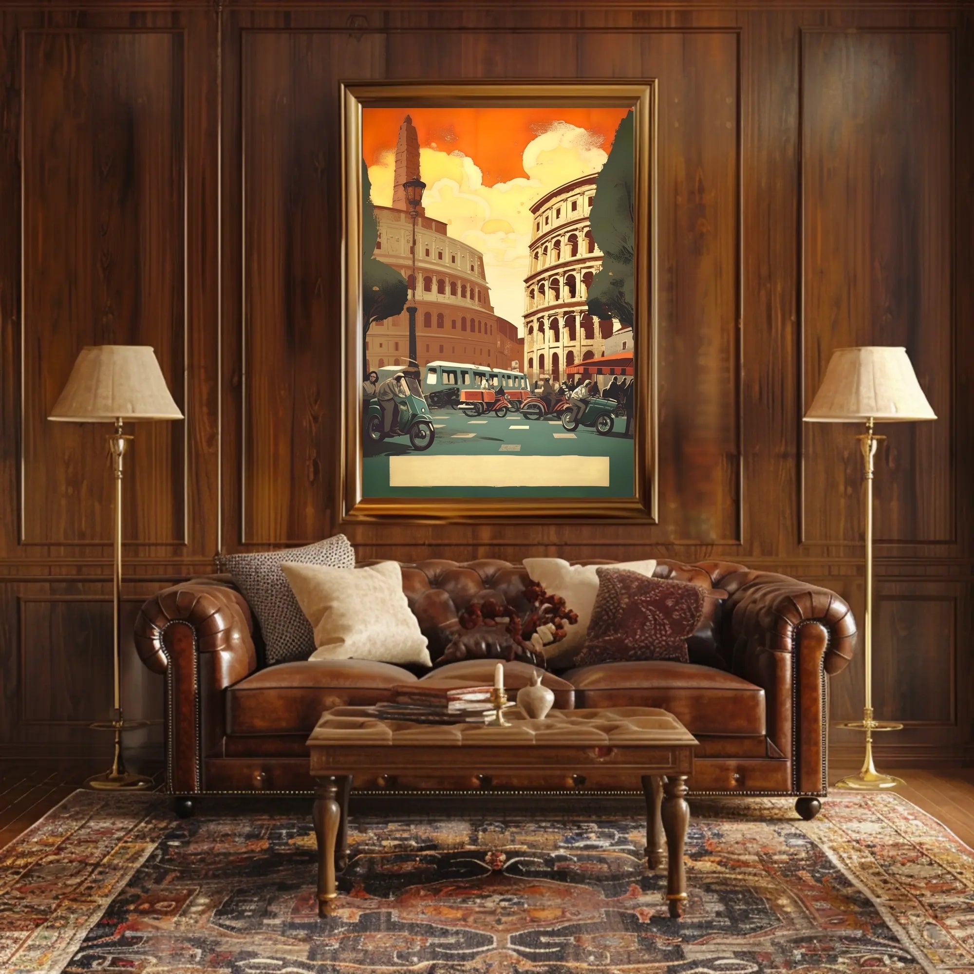 Vibrant Roman Streetscape Poster