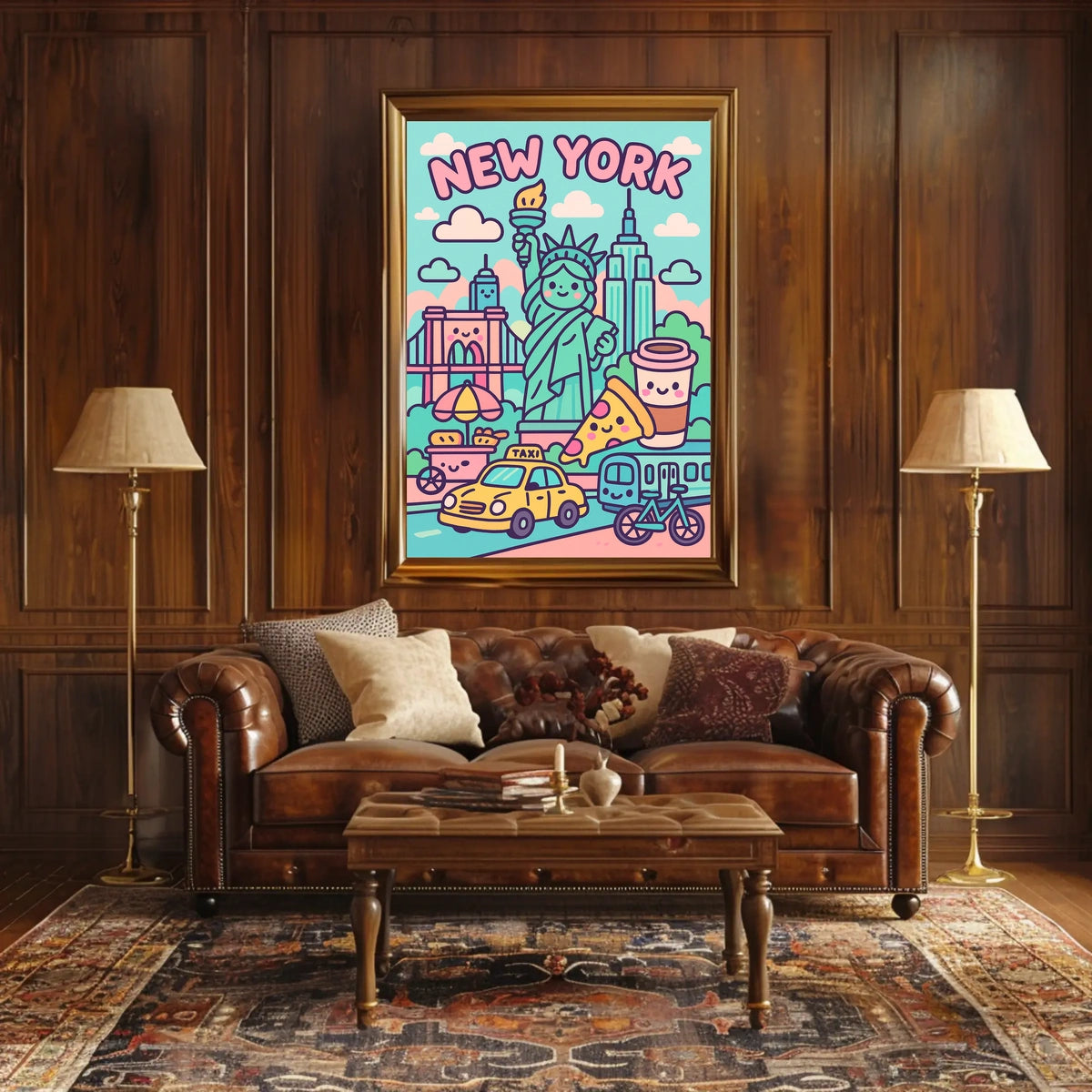 Whimsical New York Adventure Poster