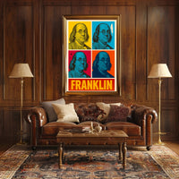 Benjamin Franklin Pop Art Historical or Presidential Poster