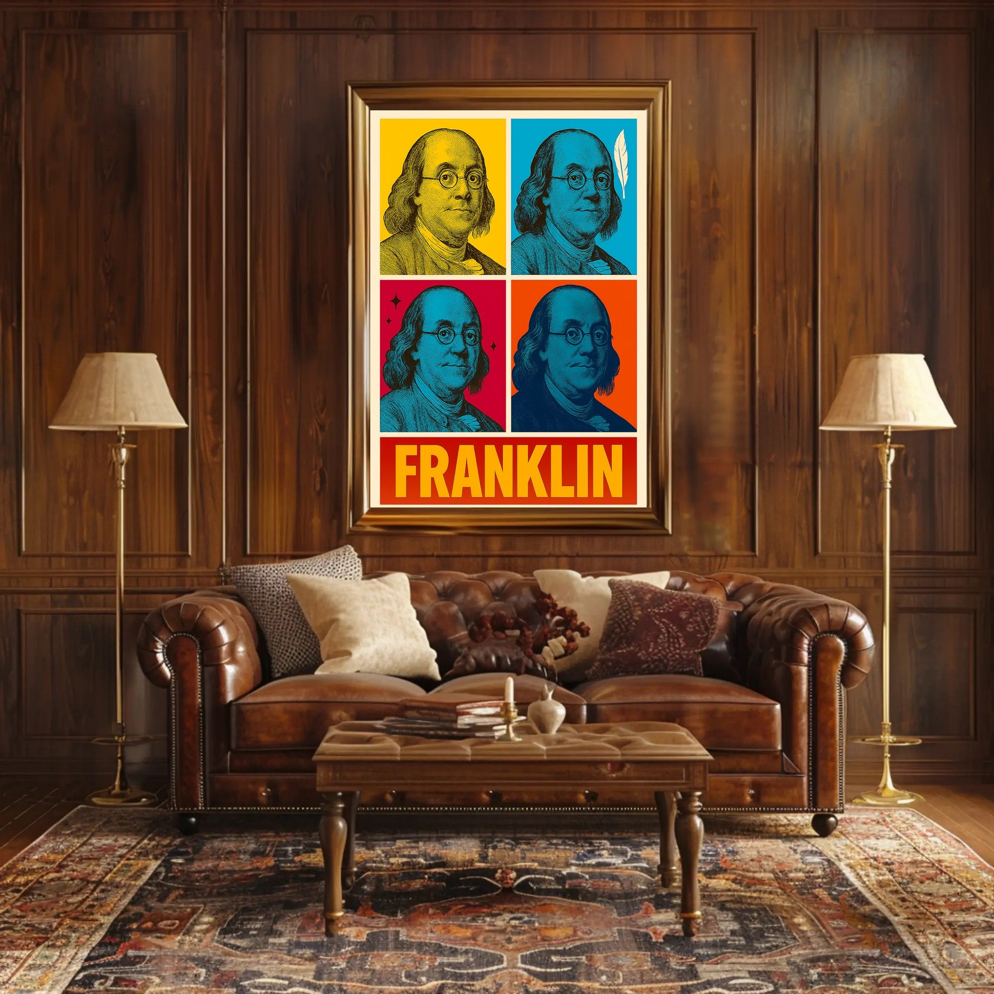 Benjamin Franklin Pop Art Historical or Presidential Poster