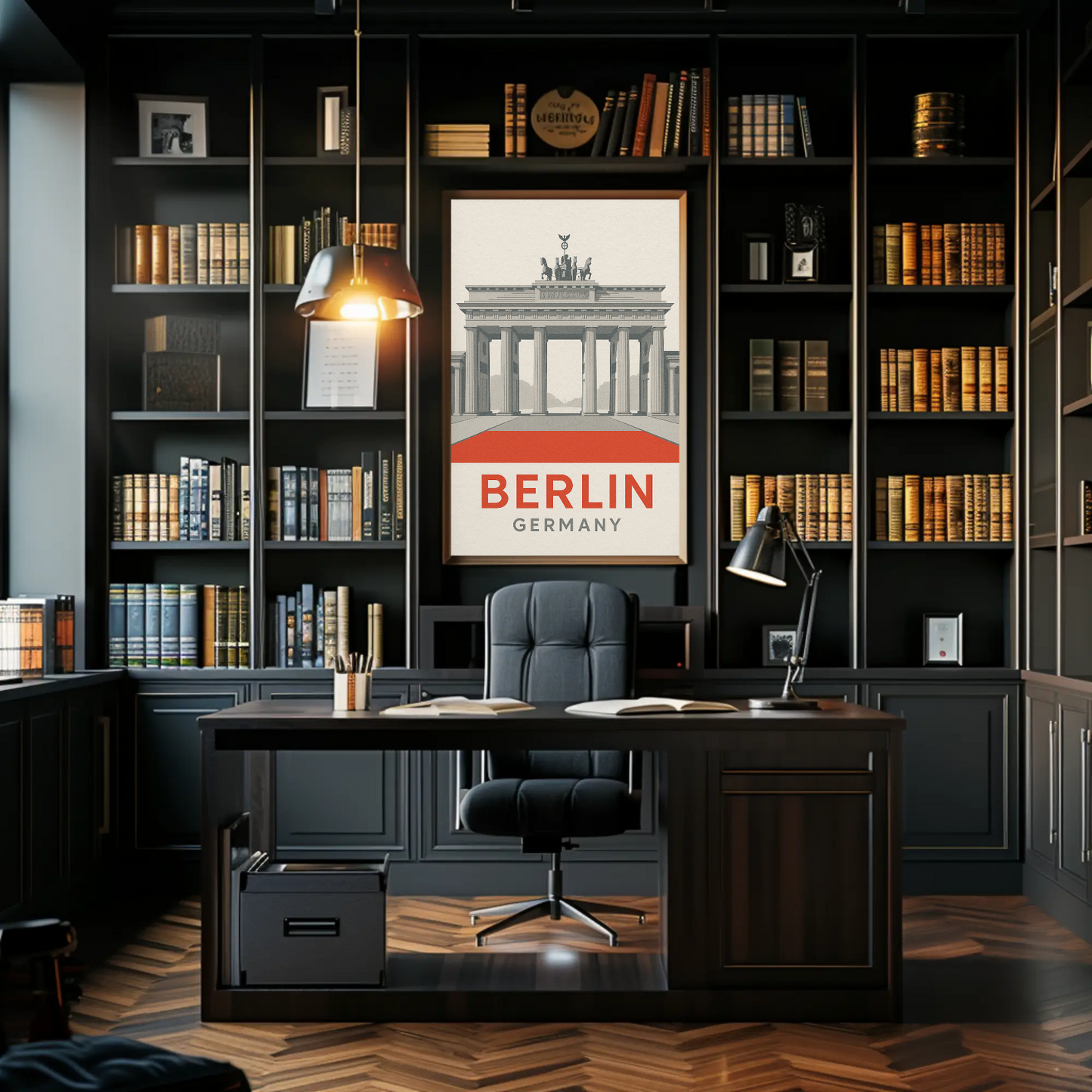 Berlin Germany Brandenburg Gate Minimal Architecture Poster