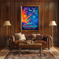 Fly to Glacier Bay National Park Poster