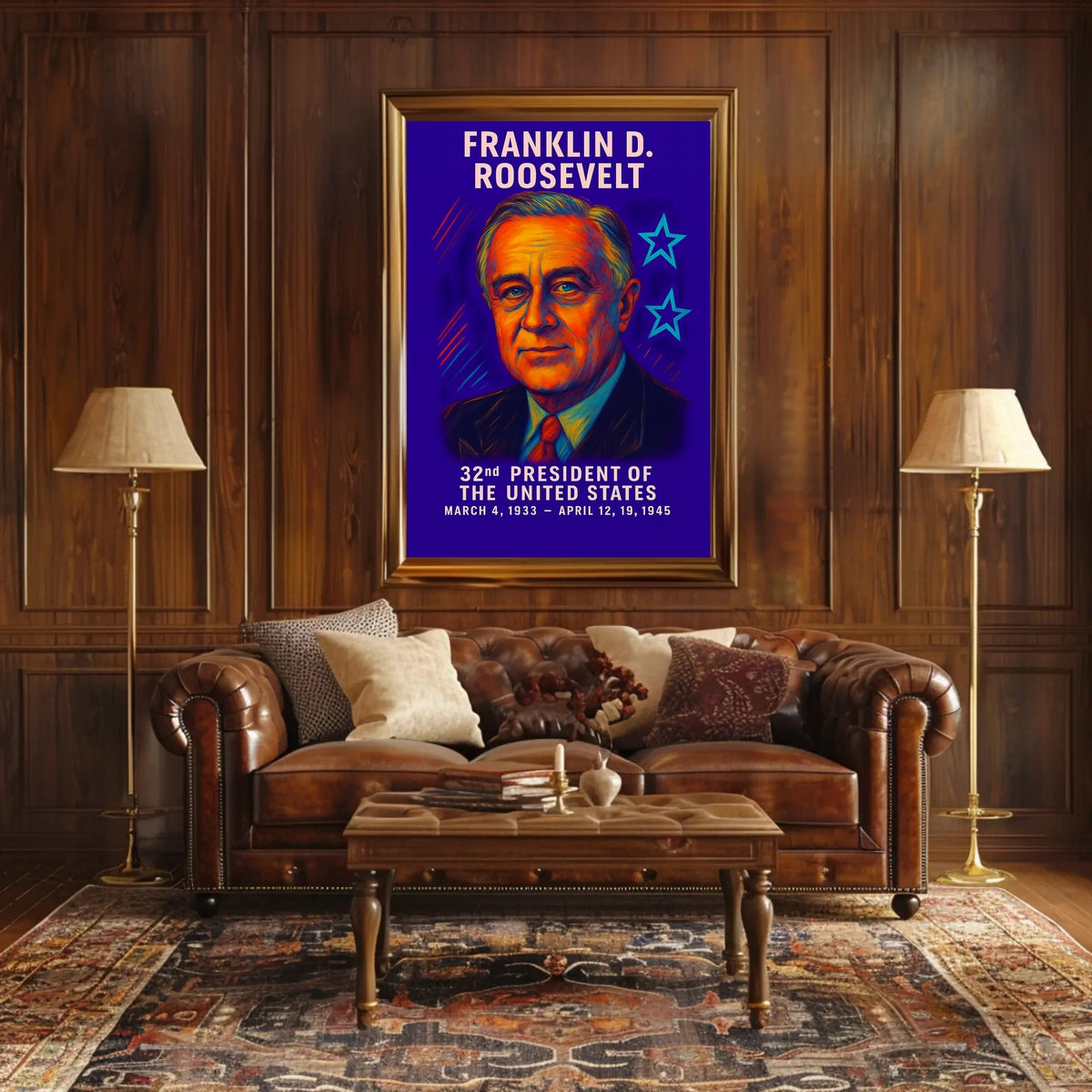 Franklin D. Roosevelt 32nd President Poster