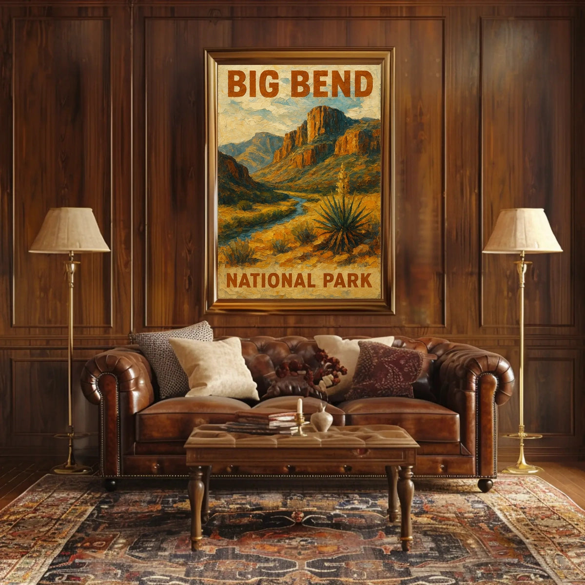Big Bend National Park Desert Vintage Wanderlust Poster