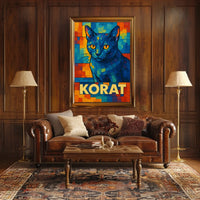 Korat Cat Art Poster