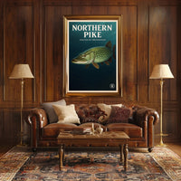 Northern Pike Master of Freshwater Poster PosterGoat