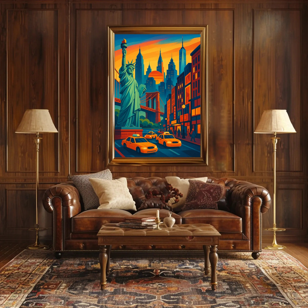 New York City Vibrant Adventure Poster Modern Wall Art