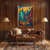 New York City Vibrant Adventure Poster Modern Wall Art