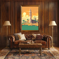 Tranquil Coastal Mosque Poster